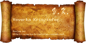 Veverka Krisztofer névjegykártya