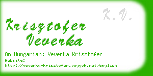 krisztofer veverka business card
